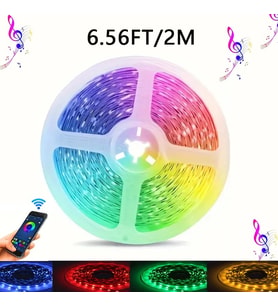 Uzaktan Kumandalı RGB LED Şerit Işık 16 Renk Seçeneği 2 Metre Uzunluk Enerji Verimliliği