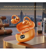 Open Ear TWS Spor Kulaklığı, Düşmeyen Tasarım ve Dijital Ekranlı Premium Bluetooth Kulaklık
