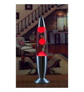 Dekorarif Ev Hediyesi Lav Lambası Kırmızı Büyük Boy 41 cm Gece Lambası Lava Lamp Kırmızı