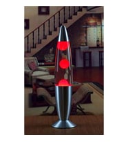 Dekorarif Ev Hediyesi Lav Lambası Kırmızı Büyük Boy 41 cm Gece Lambası Lava Lamp Kırmızı