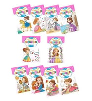 Sevimli Prensesler Boyama Kitabı Çıkartmalı (10 Set)