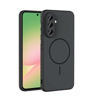 Samsung Galaxy A36 Uyumlu Kılıf M-safe Şarj Özellikli Zore Tea Kapak (Siyah)