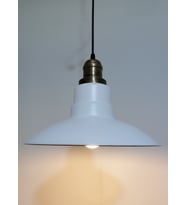 RİOLİGHT RETRO BEYAZ İÇİ BEYAZ  TEKLİ METAL SARKIT ÇAP: 30CM (Siyah)