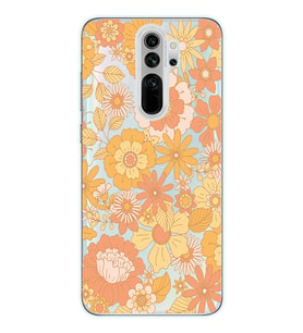 Redmi Note 8 Pro Uyumlu Çiçek Desenli Şeffaf Telefon Kılıfı