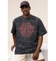 Tasarım Sleep Token Rock Metal Müzik Grubu Baskılı Unisex Oversize Vintage Yıkamalı Tişört