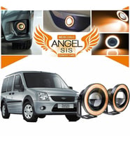 Ford Transit Connect Uyumlu, Universal Mercekli Led Angel Sis Farı, 76mm Turuncu Renk