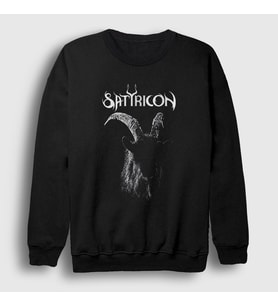 Presmono Unisex Siyah Goat Satyricon Sweatshirt 430741tt