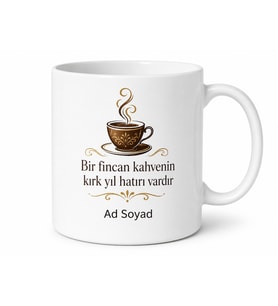 Kişiye Özel Kupa Bardak Çay Kahve Sever Hediyesi İsimli Porselen Mug