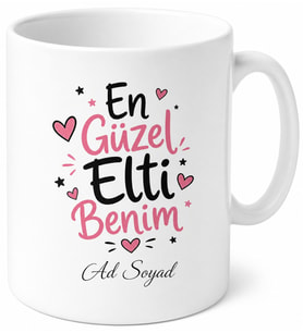 Eltiler Arası Tatlı Rekabet En Güzel Elti Benim Esprili Kupa Bardak Hediye