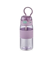 SHOTAY ŞEFFAF KAPAKLI ŞERİTLİ TRITAN MATARA 600 ML. MOR