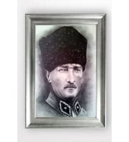 Gümüş Çerçeveli Atatürk Tablo cv1062