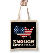 Enough Guns Protect Our Kids Bez Çanta Uzun Saplı
