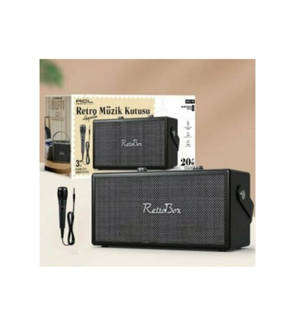 Acl Acs-19 Retro Müzik Kutusu Bluetooth 5.0 Hoparlör Kablolu