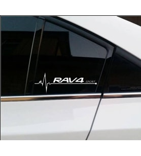 Toyota RAV4 Nabız Kalp atışı sticker 2 adet kelebek cam