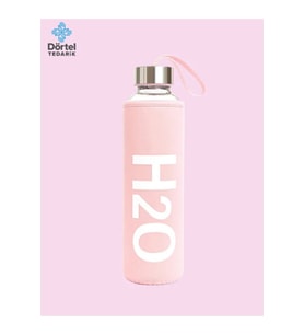 H2o Kılıflı Cam Matara 750 ML