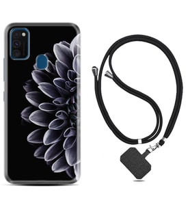 Samsung M21 M22 M23 M30 M31S M32 Kılıf Boyun Askılı Silikon Çiçekler 1639