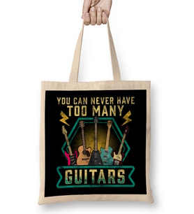 Cute & Funny You Can Never Have Too Many Guitars Bez Çanta Uzun Saplı