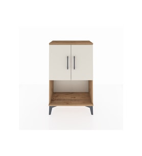 Arges Komodin 2 Raflı 2 Kapaklı 60x30x96 Çam-Aytaşı