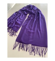 Mor Kaşmir Yumuşak Dokulu Omuz Atkısı (Cashmere) Kışlık Kalın Şal