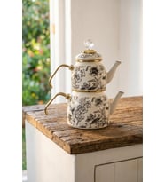 Acar XAP-10386 Scottish Garden Mini Emaye Çaydanlık Takımı
