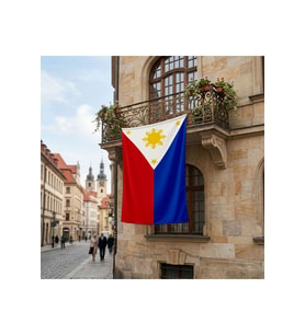 Filipinler Bayrağı Premium Raşel Kumaş 150x225 Cm