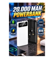 20.000 mAh Hızlı Şarj Destekli 4 Çıkışlı Taşınabilir Powerbank