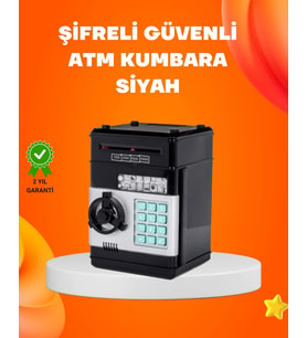 Otomatik Para Çeken Şifreli Atm Tasarımlı Kumbara