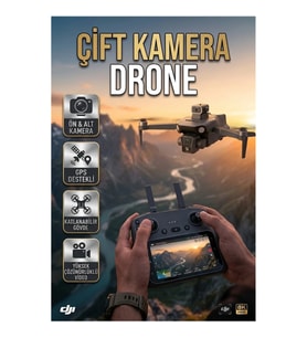 Katlanabilir Çift Kameralı Drone – GPS Destekli Havadan Fotoğraf ve Video Çekimi