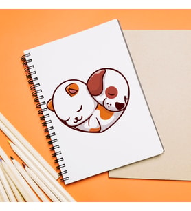 Kedi Köpek Tasarımlı Defter