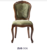 Sandalye 19746 Zus2137 Klasik Model KALİTE Kumaş Ceviz Kayın Aslan Ayak El Yapım (Kahverengi)
