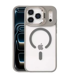 Iphone 17 Remim Lensli Magsafe Standlı Kapak - Titan Gri