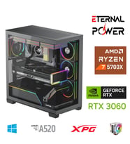 ETERNAL POWER RYZEN 7 5700X 32G DDR4 1TB M.2 RTX3060 A520 T650W