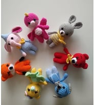 Miniş Maskot Hayvanlar Takımı Amigurumi Organik Oyuncak