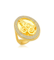 Gümüş Gold Tuğralı Kadın Yüzük CSR2183848