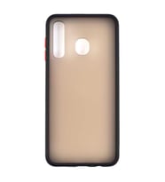 Huawei P30 Lite Kılıf Zore Fri Mat Yüzey Renkli Kenar Kılıf (Siyah)