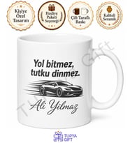 Araç Tutkunu İçin Kişiye Özel Baskılı Kupa Bardak Hediye