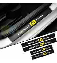 Renault F1 Team Logo Arma Karbon Kapı Eşiği Koruma Araba Etiket Oto Sticker Yapıştırma 4 Parça