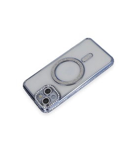 ERTAN iPhone 13 Kılıf Joke Simli Magneticsafe Kılıf - Mavi