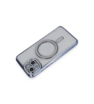 ERTAN iPhone 13 Kılıf Joke Simli Magneticsafe Kılıf - Mavi