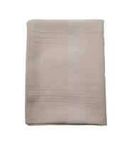 Keten Kumaş Çizgi Masa Örtüsü 160*220 Cm Sütlü Kahve