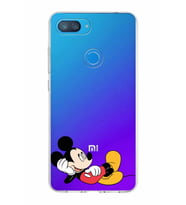 Xiaomi Mi 8 Lite Uyumlu Kapak Mickey Mouse Tasarımlı Şeffaf Silikon Kılıf