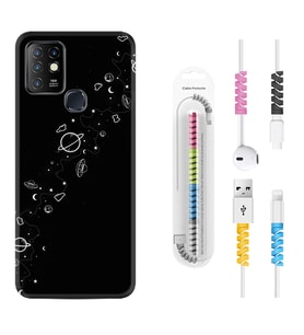 INFINIX Hot 8 9 10 11S Hot 10 Play 10T Kılıf Kablo Koruma Spiral Silikon Planet 1620