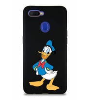 Oppo A5S Soft Premier Kapak Donald Duck-C Tasarımlı Silikon Kılıf - Siyah (Şeffaf)