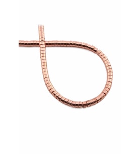Hematit Doğal Taş Parlak Roz Rondela Kesim 4x2mm Dizi [AA]