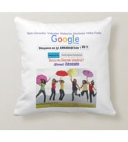 Kişiye Özel Dünyanın En İyi Arkadaşı Fotoğraflı Google Yastık 1.Kalite Kadife Süet Kumaş