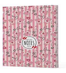 Kahve 8 - Yan Boyamalı Çizgili Defter
