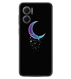 Xiaomi Redmi Note 11E Kılıf Resimli Desenli Silikon Platinium Series Moon Star 1851