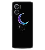 Xiaomi Redmi Note 11E Kılıf Resimli Desenli Silikon Platinium Series Moon Star 1851