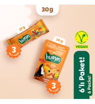 Organik Vegan Mangolu Meyveli Küp & Yulaf Bar Atıştırmalık Paketi - 6 adet (2 çeşit)