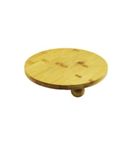 Yuvarlak 24.5CM 3 Mini Top Ayaklı Ahşap Bambu Sunum Tepsisi - Mini Sofra